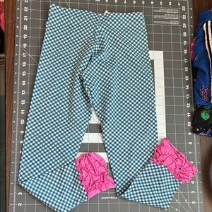 Matilda Jane Blue and Pink Checkered Leggings